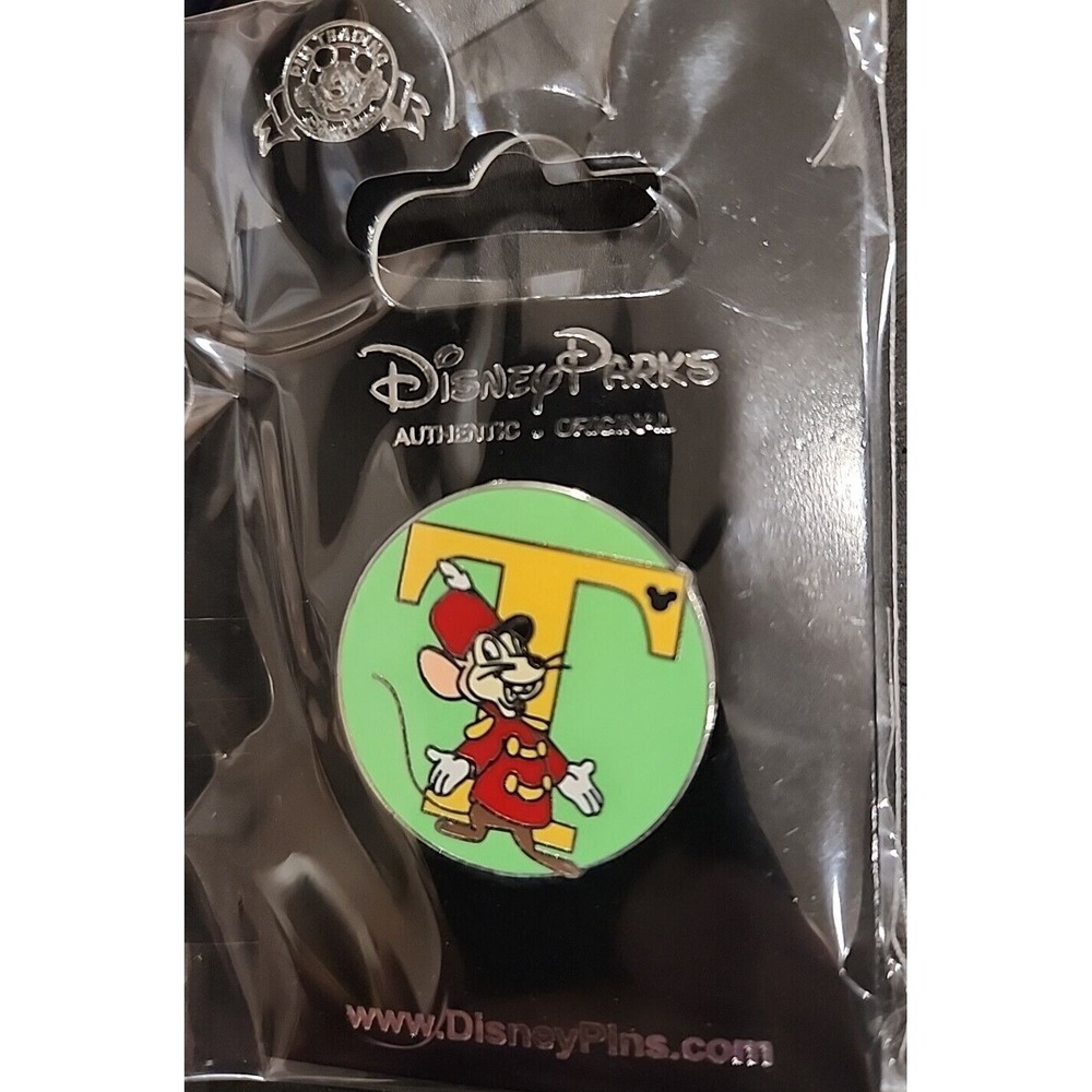 Disney Pin Dumbo Movie Timothy‎ Mouse T Alphabet Letter WDW 2008 66599